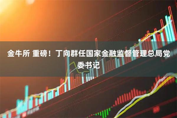 金牛所 重磅！丁向群任国家金融监督管理总局党委书记