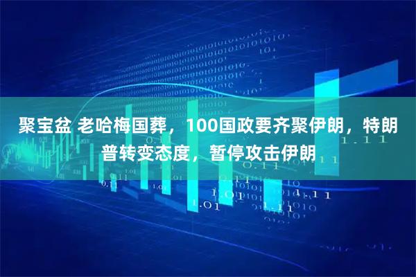聚宝盆 老哈梅国葬,100国政要齐聚伊朗,特朗普转变态度,暂停攻击伊朗